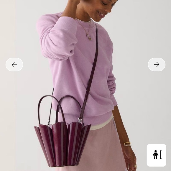 Kate spade the patent spade flower crossbody bucket Handbag purple NWT - Picture 1 of 8